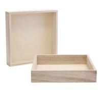 Creativ Company CC Cadre en bois avec bord 16,2x16,2x3 cm Naturel 10 pièces