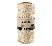 Creativ Company CC Cordon de bambou 1 mm blanc crème 65 m
