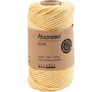 Creativ Company CC Cordon de macramé 4 mm 55 m jaune clair