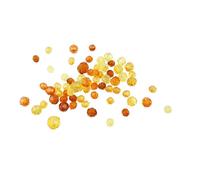 Creativ Company CC Mélange de perles à facettes en plastique, 4-12 mm, harmonie jaune, 170 pièces