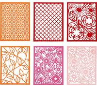 Creativ Company CC Pattern bloc cartonné A6 24 feuilles rouge