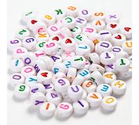 Creativ Company CC Perles de lettres en plastique 7 mm Multi 200 pièces