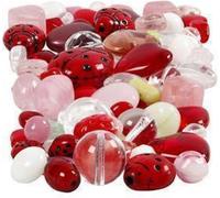 Creativ Company CC perles de verre coccinelle 5-22 mm rouge 60 gr