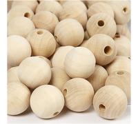 Creativ Company CC perles en bois 20 mm naturelles 200 pièces