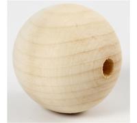 Creativ Company CC perles en bois 50 mm naturelles 4 pièces