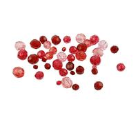 Creativ Company CC plastique Mélange de perles à facettes 4-12 mm Red Harmony 170 pièces