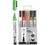 Creativ Company CC Set de marqueurs craie 1,2-3 mm, couleurs métalliques, 5 pièces