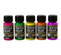 Creativ Company CC Textile Color Néon Set 50ml 5 pièces