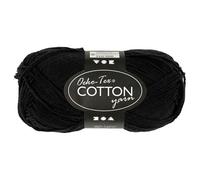 Creativ Company - Cotton Yarn, Black, 50gr, 170m 431310