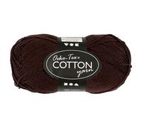 Creativ Company - Cotton Yarn, Dark Brown, 50gr, 170m 431300