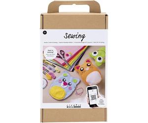 Creativ COMPANY Craft Kit - Start DIY Kit Sewing, Teddy Bears, 1 pk. (977540), Taille unique