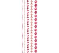 Creativ Company - Half Adhesive Pearls Pink 2-8mm, 140pcs. 28320