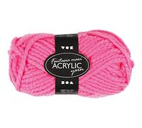 Creativ Company Laine acrylique Fantasia, 45 m, rose néon, 50 gr