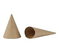 Creativ Company Lot de 10 cônes papier-mâché 14 x 7 cm Beige (265501)