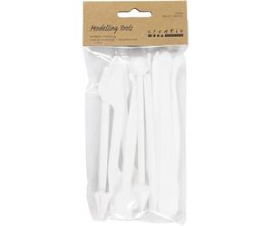 Creativ Company Lot de 12 bâtonnets à modeler blancs pour pâte à modeler
