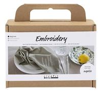 Creativ Company Mini Creative Embroidery Set - Fabric Serving in Dusty Green - For Magical Own Fabric Served