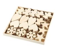 Creativ Company Ornements CC pour Noël, taille 9-11 cm, épaisseur 4 mm, 90 assortis, contreplaqué