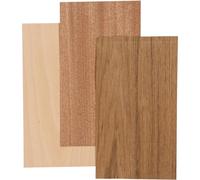 Creativ Company Placage bois, feuille 12x22 cm, ép. 0,75 mm, hêtre, chêne, acajou, 3flles
