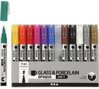 Creativ Company - States en porcelaine de verre Crea Comp 1-2mm 12 couleurs | Une cuisson de 12 pièces