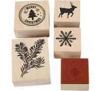 Creativ Company - Wooden Stamp Set Christmas, 5pcs. 27573