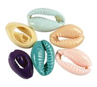 Creotime chaîne coquilles plastique unisexe 2 cm 6 pièces Multicolore