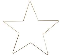 Creativ Décoration en Forme d'étoile Anneaux Fil métallique, doré, Taille unique