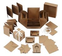 Creativ E 25380 Boîte d'explosion, taille 7 cm x 7 cm x 7,5 cm + 12 cm x 12 cm x 12 cm, brin