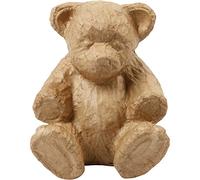Creativ en papier mché Teddy, Marron, 18 x 15 cm