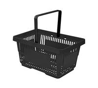 Creativ Ladenbau GmbH Panier à provisions en plastique avec anse - 20 l - 40 cm - Empilable - Noir