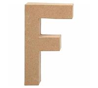 Creotime Lettre en papier mâché F – Grande 20,5 cm – 1 pièce