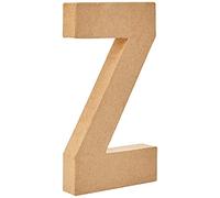 Creotime papier mâché lettre Z 20,5 cm Marron