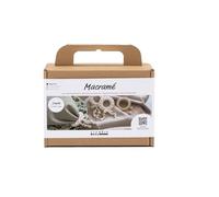 Creativ Mini Kit d'artisanat en macramé, blanc cassé, rond de serviette, 1 paquet