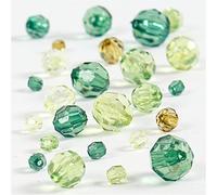 Creotime perles facettées mélange vert 45 g