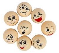 Creotime têtes en bois 20 mm 16 pcs Ivoire G