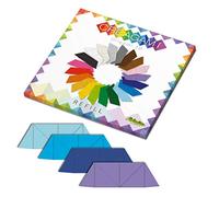 CreativaMente - Cartes prédécoupées et avec Guides de Pliage pour réaliser des Lignes 3D, Couleur, Bleu Clair, Bleu de Russe, Violet, 872