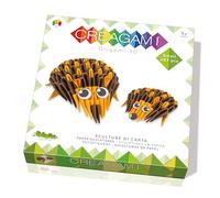 CreativaMente Creagami 3178718 3178718 - Sculpture en Papier - Motif hérisson - Kit de Bricolage pour Adultes et Enfants à partir de 7 Ans - 204 pièces