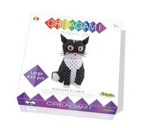 CreativaMente Creagami 3178733 - Sculpture en Papier Origami 3D - Motif Chat - pour Adultes et Enfants à partir de 7 Ans - 632 pièces