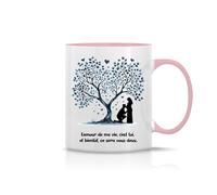 CREATIV'COLOR Mug Tasse Café Thé - Idée Cadeau - L'amour de ma vie, c'est toi, et bientôt, ce sera vous deux. - Homme Femme - Humour - Drôle - Rigolo - Pas Cher - Original