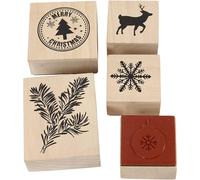 Creative 27573 Lot de 5 tampons en caoutchouc de 26 mm de hauteur Noël
