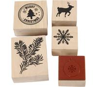 Creative 27573 Rubber Stamps Set, 26 mm Height, Christmas, 5 Mixed