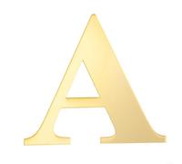 Creative 3D Acrylique Miroir Alphabet Stickers Muraux 26 Lettres Anglaises pour DIY Fête Chambre et Bureau Décoration (A)