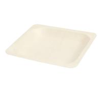 Creative 56940 Lot de 12 assiettes en bois de peuplier 14 x 14 x 2 cm