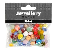 Creative 684250 Perles en verre Taille trou 0,5-1,5 mm Couleurs assorties 60 g