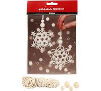 Mini Kit créatif de Noël - Étoiles en macramé - 10 cm- 2 pcs G