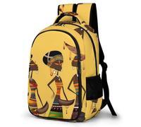 Creative African Culture Grand sac à dos pour ordinateur portable, imperméable, sac à dos réglable pour le travail, respirant, sac de voyage extensible pour femme et homme, sac à dos portable avec