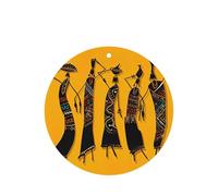 Creative African Culture Printing Lot de 10 feuilles de désodorisant pour voiture avec corde