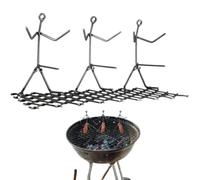 Creative "Artistic Guy" Hot Dog & Saucisse Rôtissoire - Fun Metal BBQ | Creative Man Rack Brochettes Humanoïdes Fourchettes en Acier Inoxydable Support Homme Rack Fun Metal BBQ Brochettes