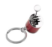 Creative Auto Gear Shifter Modèle Porte-clés Porte-clés Voiture Partie Porte-clés Anneaux de Vitesse Bâton Shifter 6 Vitesse Inverse Shifter Métal Alliage Argent (Rouge)