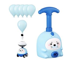 Creative Balloon Car - Air Powered Balloon Pump, Animal Design Set, Toy Set for Early Physics Education, Aerodynamic Racer with Manual Pump Station, 15-Piece Interactive Kit, for Intelligence Kids