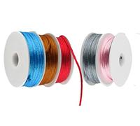 Creative-Beads Cordon de Satin, Cordon 2mm, Rouleau de 6 x 10 m, 6 Couleurs différentes, pour Le Bricolage de décoration Emballage pour chaînes de Bijouterie Bracelets etc,